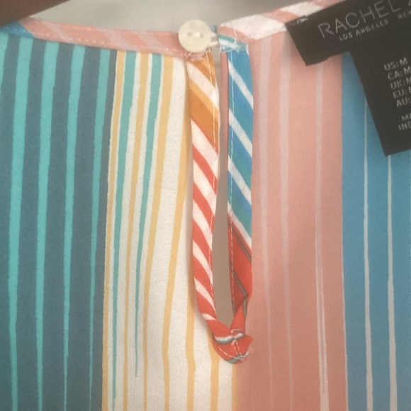 Rachel Zoe striped front side tie sleeveless blouse - Picture 4 of 11